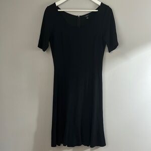 Ann Taylor Fit & Flare Black Dress size 8P